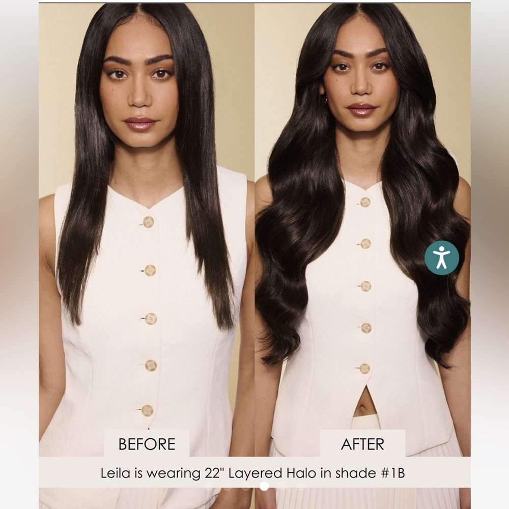 Hidden Crown Layers Halo Hair Extension Jet Black